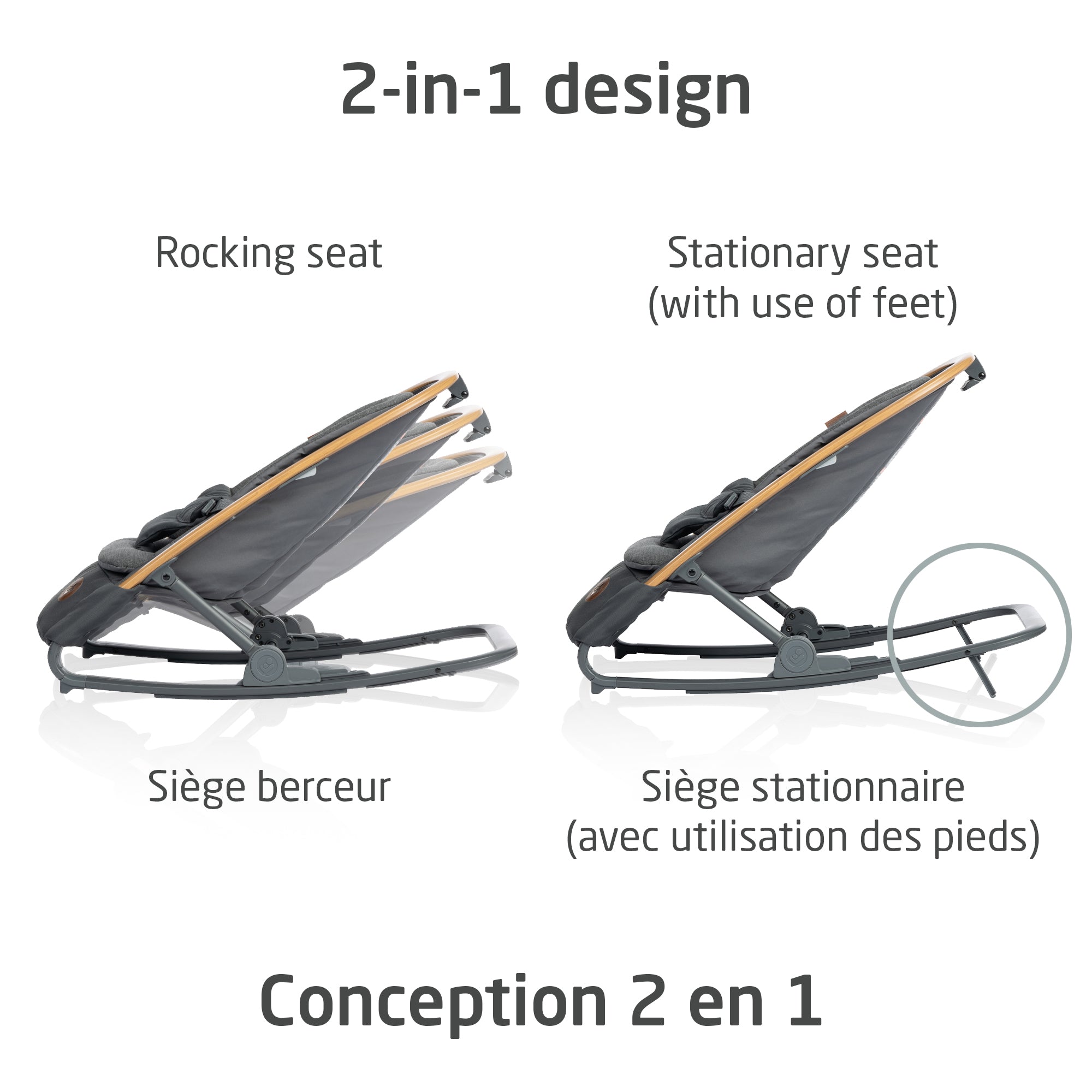 maxi-cosi 2-in-1 kori lightweight rocker - essential graphite Maxi Cosi