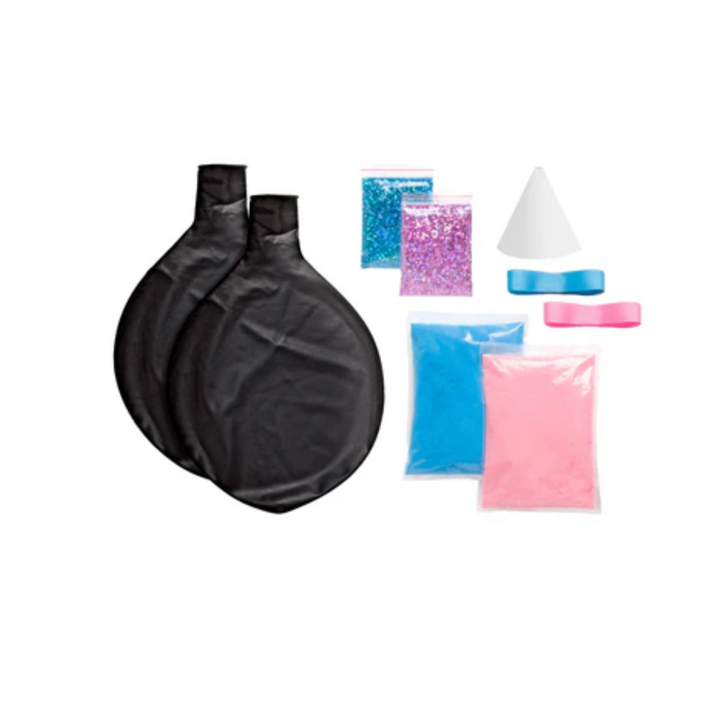 Pearhead Gender Reveal Balloon Kit - Includes Balloon, Glitter, Powder & Ribbons