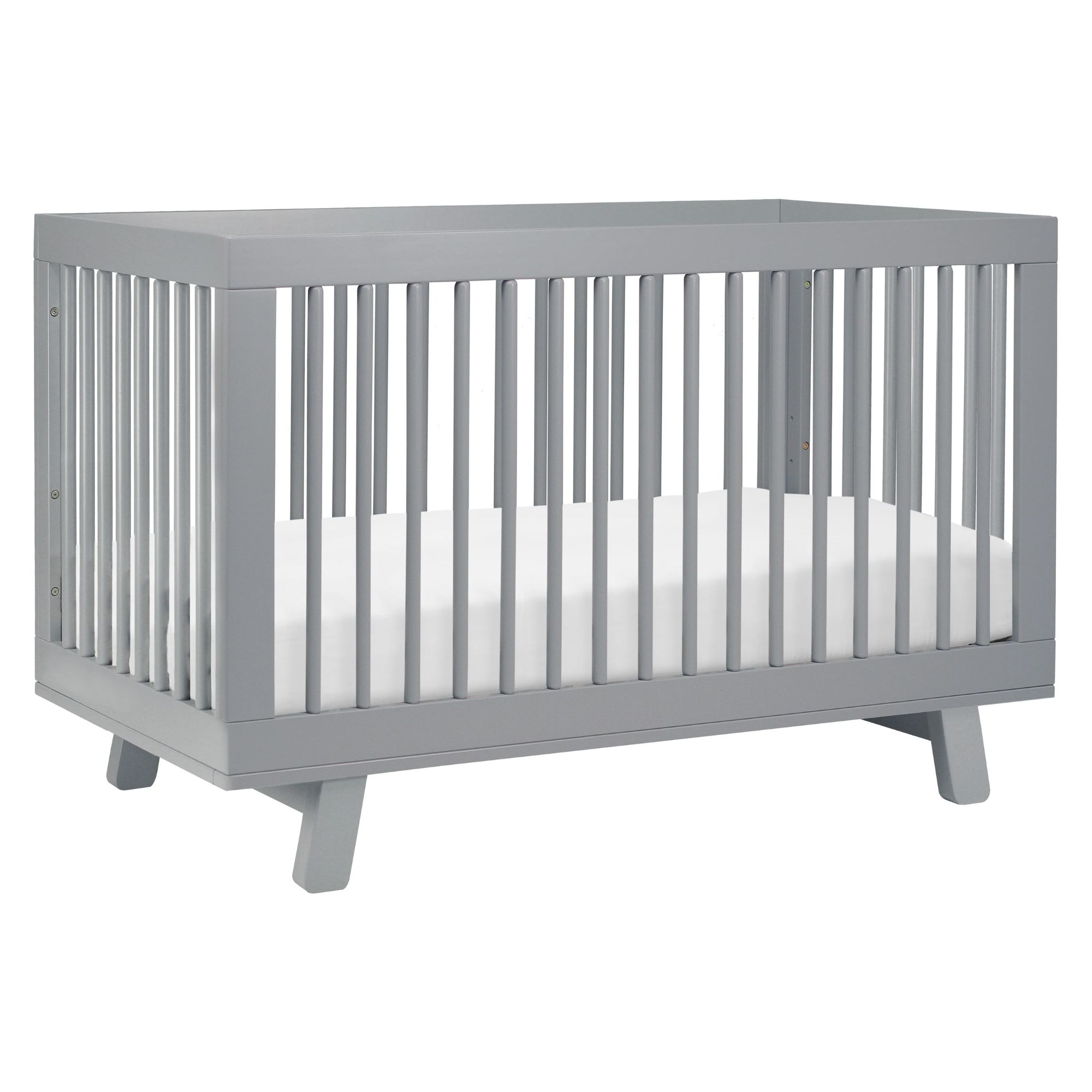 BABYLETTO Hudson 3 in 1 Convertible Crib GREY WHITE
