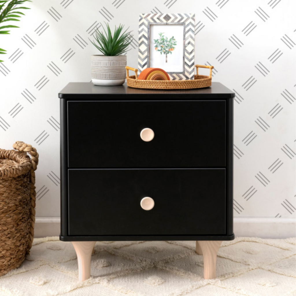 Babyletto Lolly Nightstand with USB Port White Natural