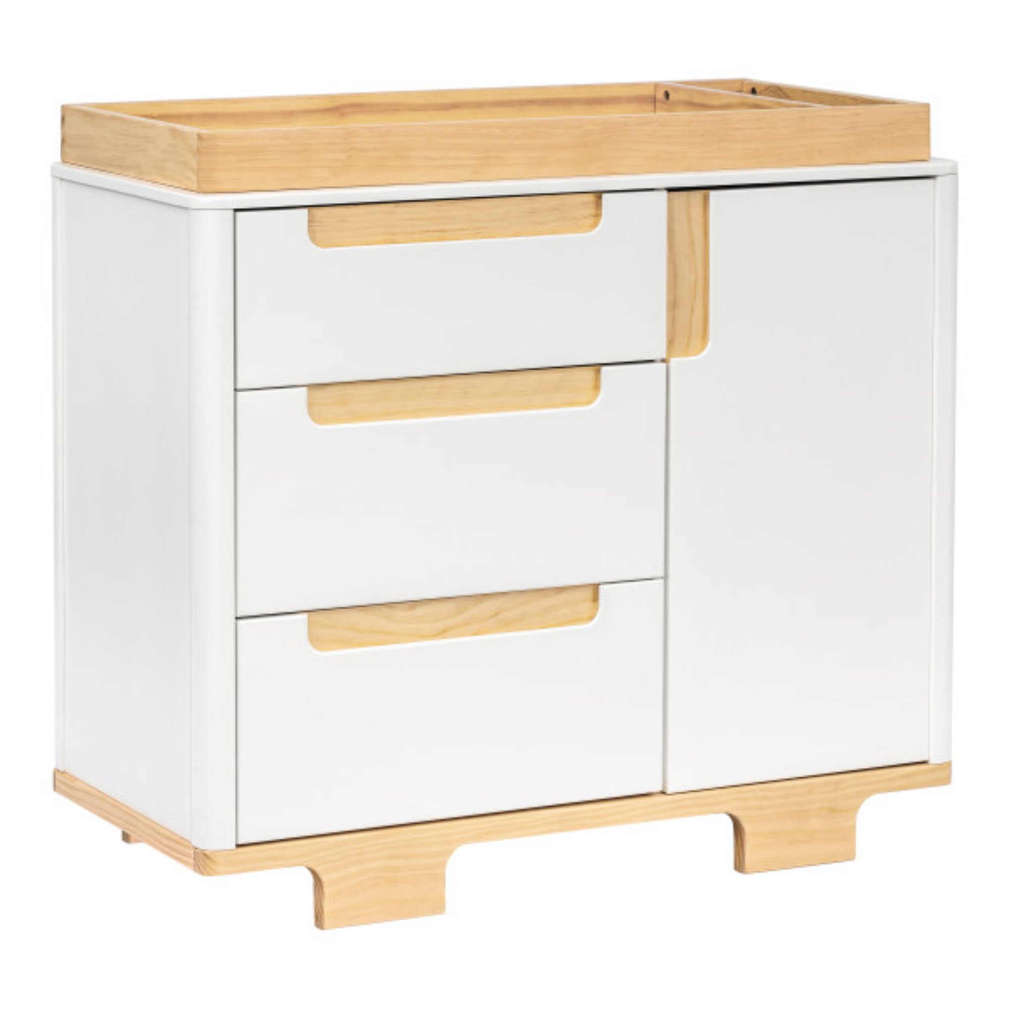 Babyletto Yuzu 3 Drawer Changer Dresser White Natural