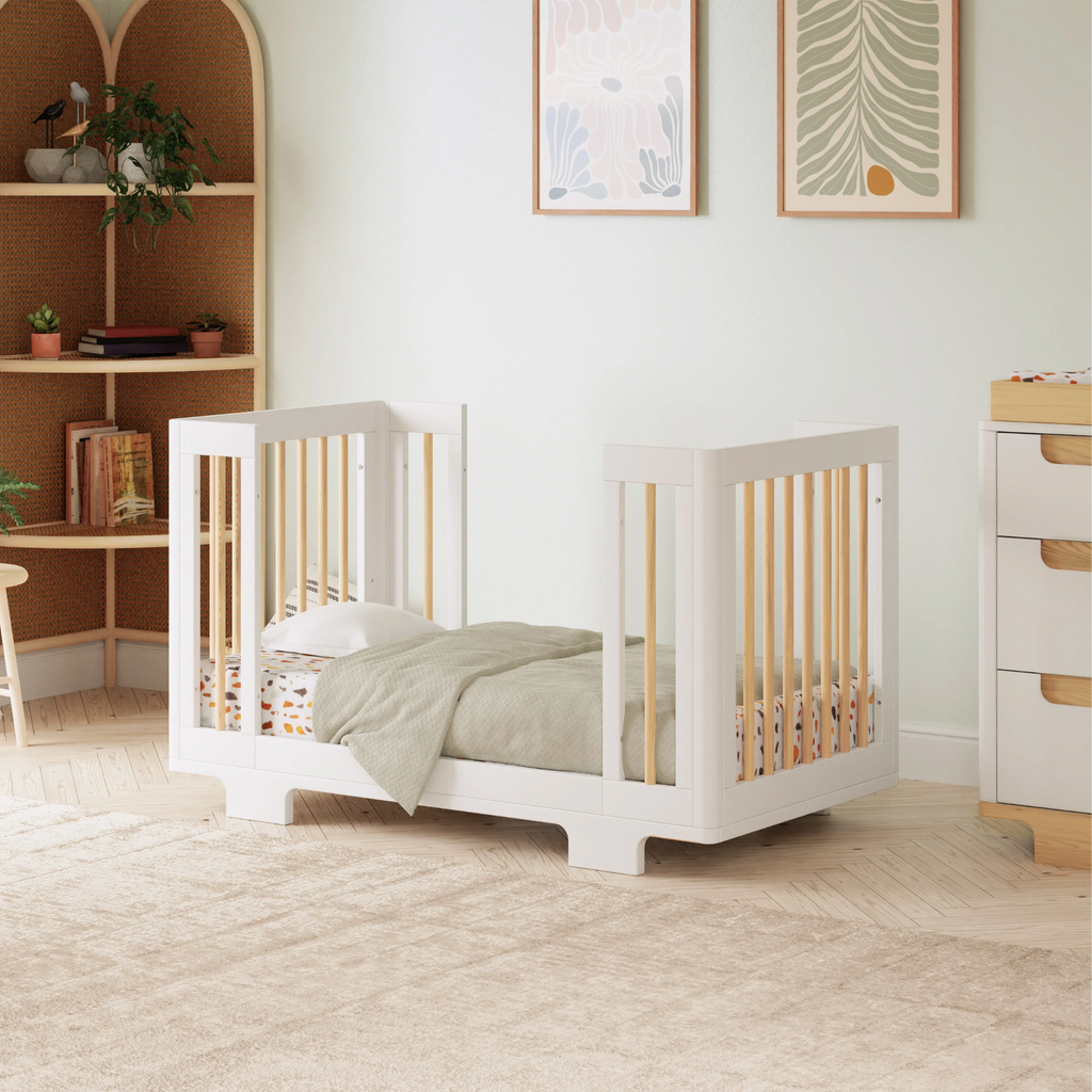 Babyletto Yuzu 8 in 1 Convertible Crib with All Stages Conversion Kits White Natural